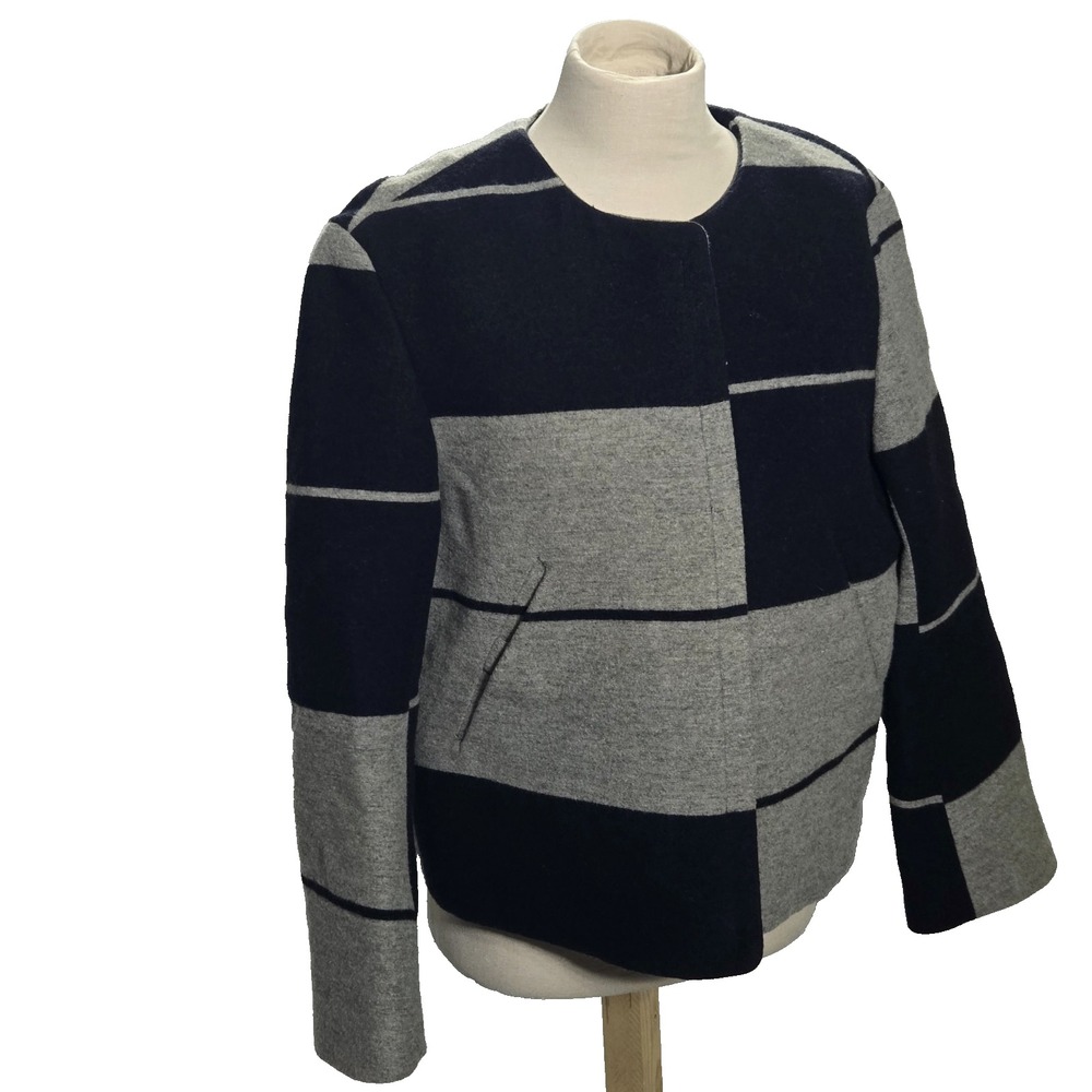 ACNE Studios Wool Striped Jacket Womens Size 40 Vintage Full Zip
